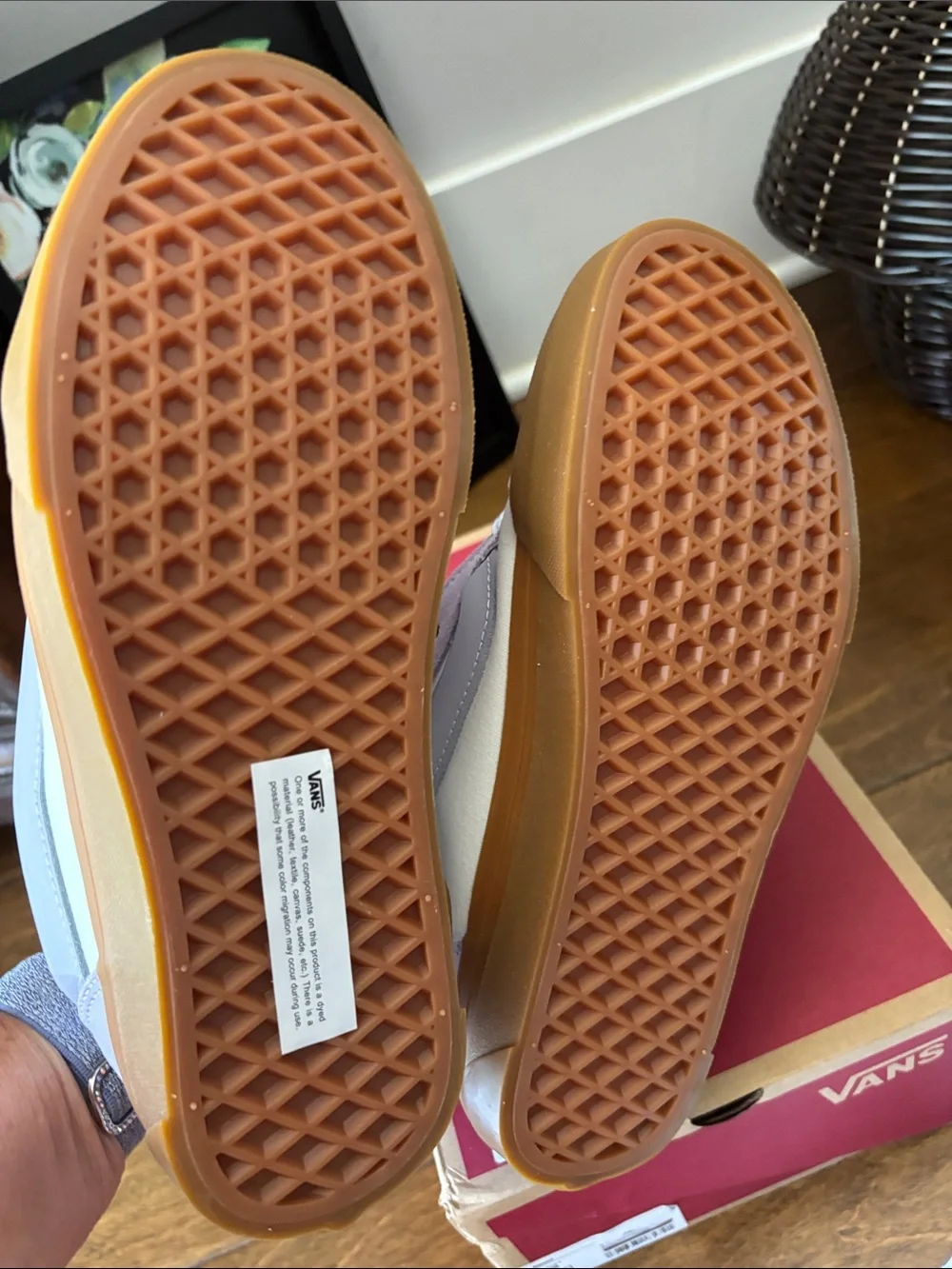 Vans Women's Old Skool Sneakers in Lavender, White & Gum